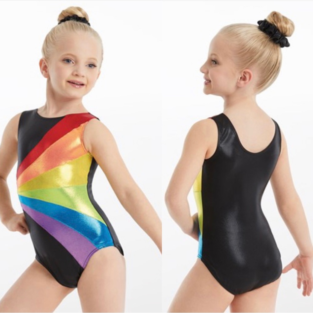 Dancewear solutions size 8 or child Medium rainbow leotard
